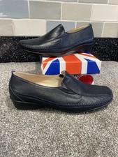 Ladies Padders Victoria Shoes Leather Navy/ Blue Uk size 8 shock absorbers 