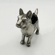 ANTIQUE PLATED METAL DOG PIN