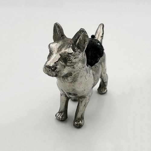 Antique plated metal dog - antique,