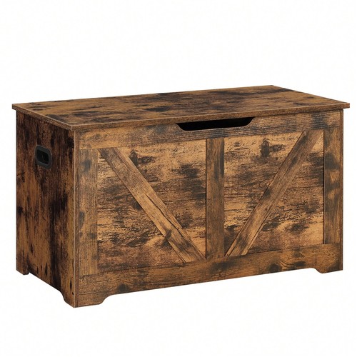 Rustic brown storage chest - rustic,