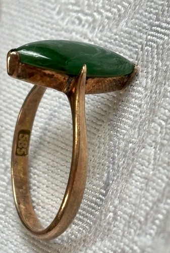 Vintage mcm jade - 14, kt