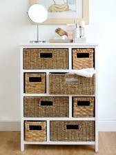 Large White Basket Storage