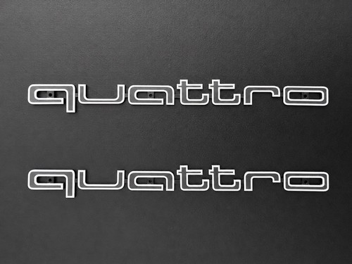 Printed quattro emblem - printed,