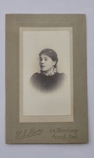 CDV OF PRETTY LADY, UNUSUAL DRESS NECKLINE, BY MOORE OF CROUCH END