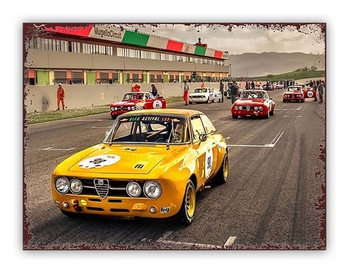 Alfa romeo racing car - alfa, metal