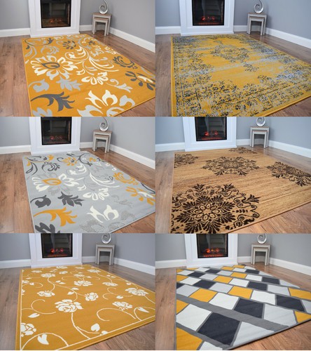 New gold mustard ochre rugs - new,