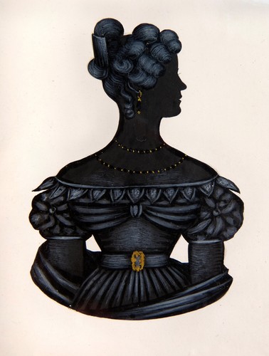 Antique silhouette portrait - silhouette,