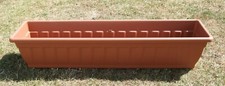 2 x 80cm Garden Troughs Patio Planters