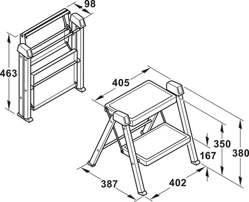 Hafele hailo step heavy duty - hafele, 2-step