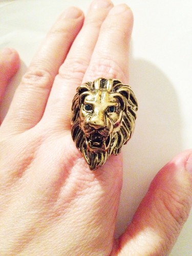 Vintage style bronze lion - style,