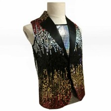 Mens Sequin Waistcoat