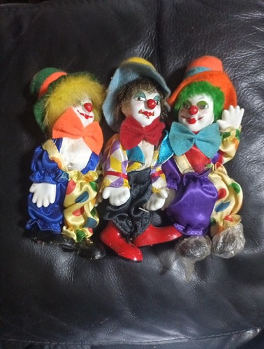 Porcelain set three clowns - set, of