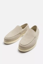 Men's Zara Beige Suede Leather