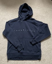 JACK AND JONES MENS NAVY HOODIE UK SIZE M (42 Inches)