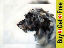 Artistic Dog Study 5"x7" Print on Matte Paper | Elegant Brushstroke Artwork