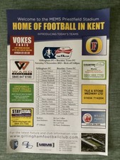 TEAMSHEET - Gillingham v