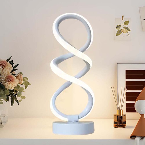 Led spiral table lamp - spiral, desk