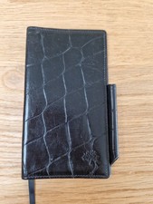 Mulberry Black Leather Croc Design Slim Diary Cover. Pre Owned. Good Condition