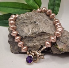 Wish Pink Faux Pearl Bracelet