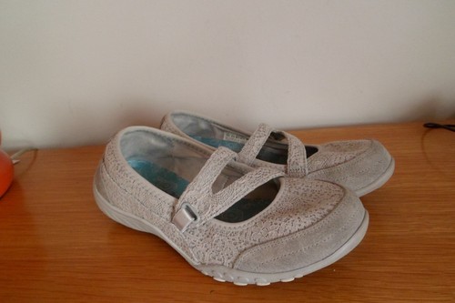 Pale grey textile skechers - pale,