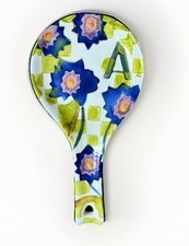 Anthropologie Spoon Rest Ceramic / Letter A/New