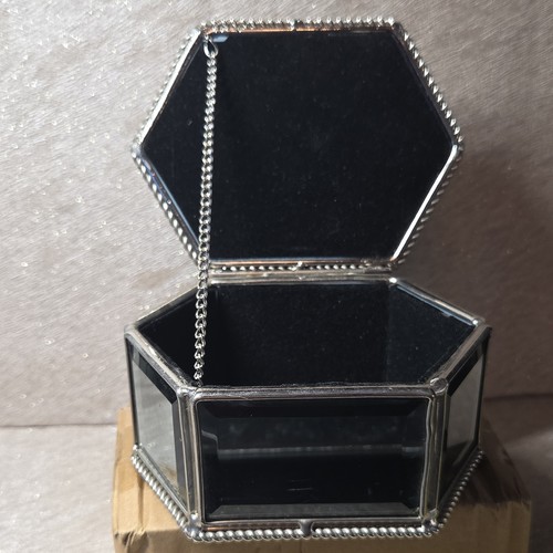 Vintage hexagon mirrored - mirrored, glass