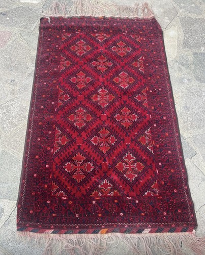 Afghan rug hand made - hand, wool