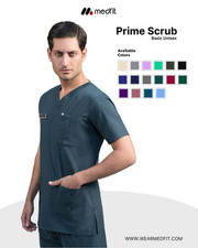 Medfit Prime Best Seller Unisex Medical Scrub Set Uniform Doctor Hospital 15Clr