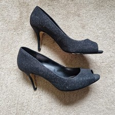 Ladies Black Shimmer Shoe Size
