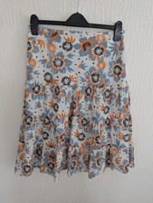 Principles Petite Gypsy Style Tiered Cotton Midi Skirt UK Size 10