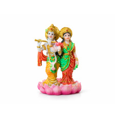 Radha Krishna Idol Resin 9cm
