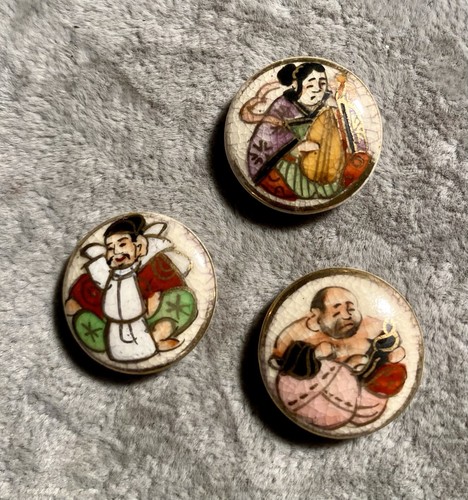 Antique buttons satsuma - antique,