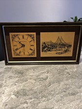 vintage Kirtoncrafts quartz clock featuring a decorative face and a Tamar Bridge
