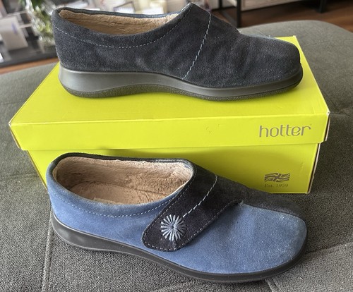 Hotter wrap blue suede - wrap,