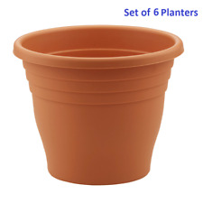 Set of 6 Terracotta Plastic