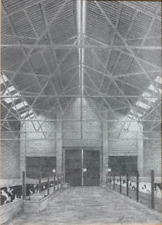 Original Alan Stones Graphite Drawing - The Barn 1985.