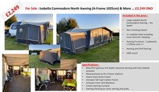 Large Isabella Commodore North Awning (1025 A-Frame), 2 Isabella Annexes & More