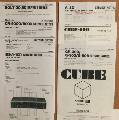 Roland service notes - roland,