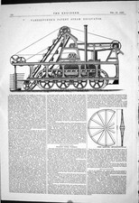 Old 1869 Vandenvinne Patent Steam Excavator Elastic Steel Wheels Engi Victorian