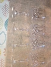Set Of 4 Vintage Lead Crystal