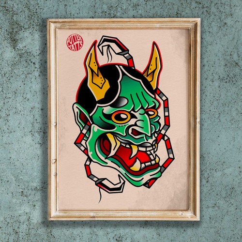 Japanese hannya mask old - japanese,