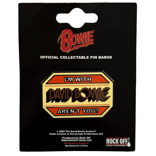 David bowie pin badge m - bowie, i'm