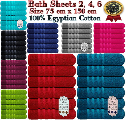Jumbo bath sheet towels - 6,