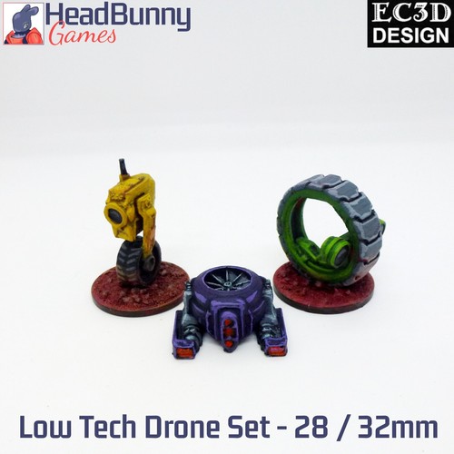 Unpainted low tech drones - low,