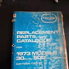 Vintage Triumph Parts Book