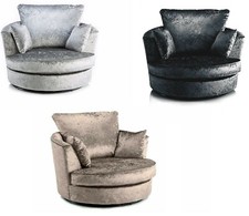 Crushed velvet sofa armchair - sofa,