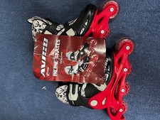 Avigo Black And Red Extreme Inline Skates Adjustable Size 13-2 Kids