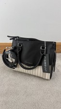 Fiorelli Mia Stripe Grab Bag Handbag New With Tags RRP £65 Black White Pinstripe