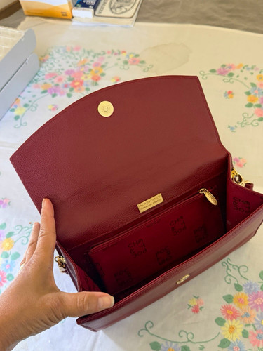 Longchamp burgundy leather - burgundy,