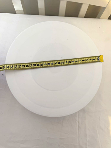 White plastic rotating cake - plastic,